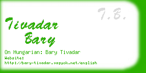 tivadar bary business card